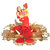 Loops n knots Red  Golden Wedding/ Engagement Ring Platter With 2 Ring Holders (rp121)