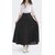 Raabta Black Dotted A-line Skirt for Women
