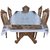Deerosita Dining Table Cover with Silver Lace (4 SEATER Transparent)