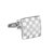SOLZ Silver Square Chessboard Cufflinks With Rhodium Finish