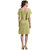 Texco Women Yellow Butterfly Sleeves Front Slit Grommets Detailing Dress