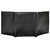 Amicraft Black Artificial Leather Men's Tri-Fold Wallet (Long Wallet)
