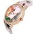Varni Retail Stylish Offwhite Effile Tower With Golden Case Round Dial Girls Wrist Watch For Women