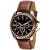 new brown strap black dial watch for man 6 month warranty