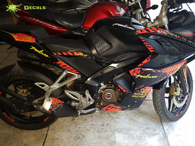 CR Decals PULSAR RS 200 Custom Decals/Stickers FESTIVAL OF SPEED Edition Kit RED