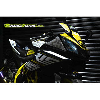 Buy CR Decals YAMAHA R15 V2 Full Body Wrap Custom Decals Stickers MOTOGP 25 Inspired RACE Kit YELLOW Online 2779 from ShopClues