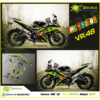 CR Decals YAMAHA R15 V2 Custom Decals/Stickers VR46 Edition Kit