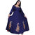 FFASHION FFEVER Women's Blue Embroidered Cotton Gown