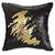 Kartik Stylish Sequin Mermaid Throw Pillow Cover with Magical Color Changing Reversible 16X16 Set of 1 BlackGolden