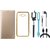 Premium Quality Leather Finish Flip Cover for Vivo Y51 with Free Silicon Back Cover, Selfie Stick, Earphones, USB LED Light and USB Cable