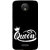 Moto C Plus Case, Queen Black White Slim Fit Hard Case Cover/Back Cover for Motorola Moto C Plus