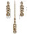 Lucky Jewellery Fetching White Color Stone Gold Plating Partywear Necklace Set For Girls  Women