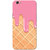 Oppo F3 Case, Pink Ice Cream Cone Slim Fit Hard Case Cover/Back Cover for OPPO F3