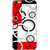 Vivo Y55 Case, Circles White Red Black Slim Fit Hard Case Cover/Back Cover for Vivo Y55