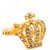 SOLZ Gold Crown Cufflinks