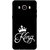 Galaxy J5 2016 Case, Galaxy J5 Duos 2016 Case, King Black White Slim Fit Hard Case Cover/Back Cover for Samsung Galaxy J5 Duos (2016)/J5 (2016)