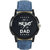 Satva-The Brand Blue Denim Strap Black Dial Dad My Hero Watch for Men Boys