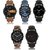 Satva- The Brand Leather Strap Professional Look Perfect Gift Combo of 5 Watch for Men
