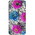 Galaxy J7 Prime Case, Flowers On Stone Pink Blue Slim Fit Hard Case Cover/Back Cover for Samsung Galaxy J7 Prime (G610F/DD)