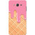 Galaxy On7 Case, Galaxy On7 Pro Case, Pink Ice Cream Cone Slim Fit Hard Case Cover/Back Cover for Samsung Galaxy On 7/On7 Pro
