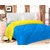 All Seasons 120 GSM Double Bed Comfortor Yellow  Sky Blue Color