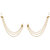 JewelMaze Zinc Alloy Gold Plated Pearl Pair of Kan Chain -AAA2325