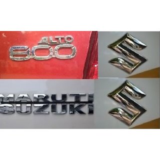 Buy Logo MARUTI SUZUKI ALTO K10 Monogram Chrome Car Monogram Emblem BADGE  FAMILY PACK Online @ ₹499 from ShopClues