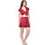 Boosah Red Satin Plain Nightwear Set