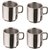 Steel Coffee Mug Double Wall - 100ml (Set of 4 Pieces)
