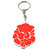 Faynci Ganesh Ganpati Vignaharta Red/White Synthetic Rubber Locking Key Chain for good luck