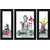 Story@Home UV Textured Modern Art Buddha Print Wooden Finished Plastic Framed Painting Set of 3 (1 Big Frame-13.5 x 10.5 & 2 Small Frame -13.5 x 6.5)