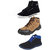 Birde Men's Combo Pack of 3 Footwear (Loafers  Sneakers)