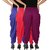 Culture the Dignity Women's Lycra Side Plated Dhoti Patiala Salwar Harem Pants Combo - C_SP_DH_B1PP1 - Blue - Pink - Purple - Pack of 3
