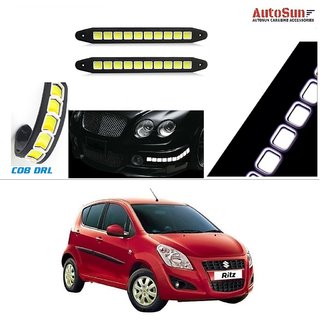 Buy AutoStark Flexible Bumper Car Daytime Running Light COB LED DRL ...