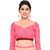 Meia Pink Georgette Block Print Saree With Blouse