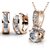 RM Jewellers 92.5 Sterling Silver American Diamond Stylish Pendant Set For Women ( RMJPS8881 )