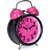 Classic Twin Bell Light Pink Colour Table Alarm Clock With Night Led Light