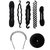 Homeoculture Combo of 7 hair accessories 1 hair band, 1 french braid tool, 1 medium size hair donut and 4 Different Style Magic juda Bun Makers