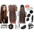 Ritzkart Brown ( Dark Maroon ) 24 Inch Hair Extension Qulaity 100 Feel Realistic Get Freebie Hair Accessories Worth up to 299/- ( Limited Promotional Offer )