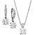 RM Jewellers 92.5 Sterling Silver American Diamond Lovely Pendant Set For Women ( RMJPS8882 )