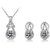 RM Jewellers 92.5 Sterling Silver American Diamond Loving Pendant Set For Women ( RMJPS8888 )