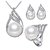 RM Jewellers 92.5 Sterling Silver American Diamond Glorious Pearl Pendant Set For Women ( RMJPS8889 )