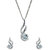 RM Jewellers 92.5 Sterling Silver American Diamond Solitaire Pendant Set For Women ( RMJPS88810 )