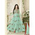 Ethnic Empire Designer Beautiful Light Green Flower Printed Long Anarkali Suit for women  girls