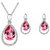 RM Jewellers 92.5 Sterling Silver American Diamond Beautiful Pendant Set For Women ( RMJPS88811 )