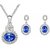 RM Jewellers 92.5 Sterling Silver American Diamond Brilliant Pendant Set For Women ( RMJPS88813 )