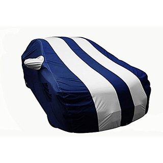 Benjoy Arc Blue Stylish Silver Stripe Car Body Cover For Honda City
