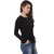 Texco Women Black Solid Full sleeve Round neck Top