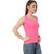 Texco Women Pink Solid Sleeve less Scop neck Tank Top