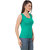 Texco Women Teal blue Solid Sleeve less Scop neck Tank Top